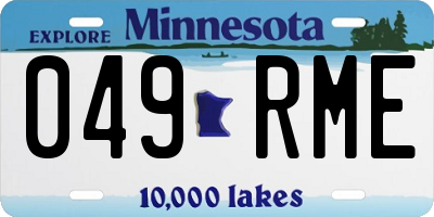 MN license plate 049RME