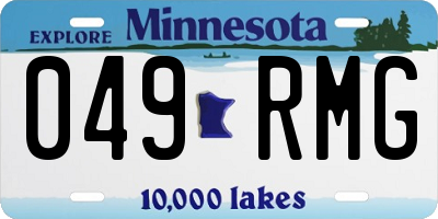 MN license plate 049RMG