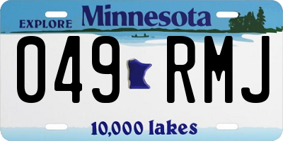 MN license plate 049RMJ