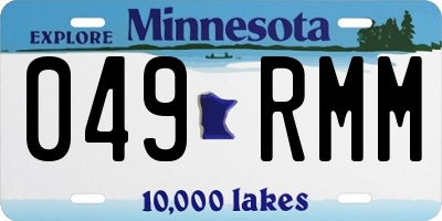 MN license plate 049RMM