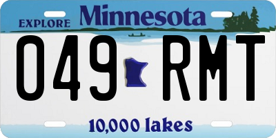 MN license plate 049RMT