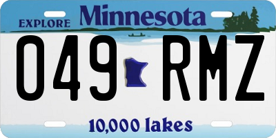 MN license plate 049RMZ