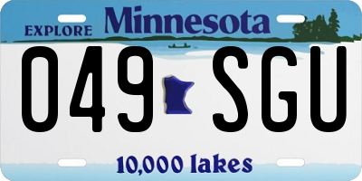 MN license plate 049SGU