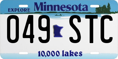 MN license plate 049STC