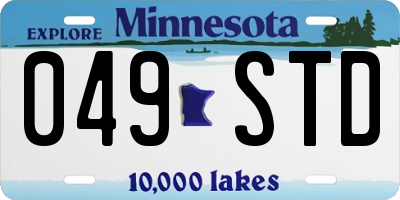 MN license plate 049STD