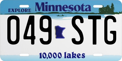 MN license plate 049STG