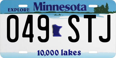 MN license plate 049STJ