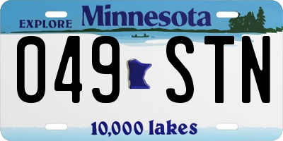 MN license plate 049STN