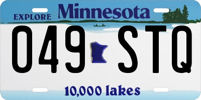 MN license plate 049STQ