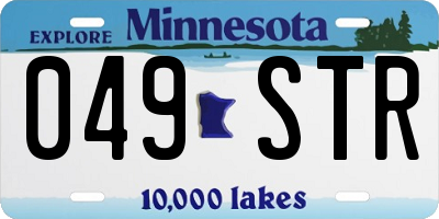 MN license plate 049STR