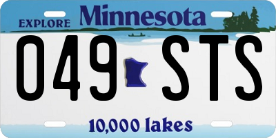 MN license plate 049STS