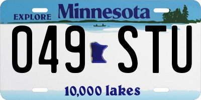 MN license plate 049STU