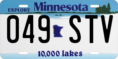 MN license plate 049STV