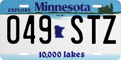 MN license plate 049STZ