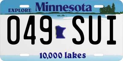 MN license plate 049SUI