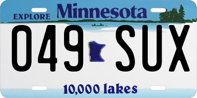 MN license plate 049SUX