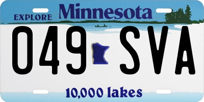 MN license plate 049SVA
