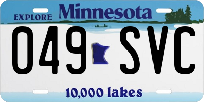 MN license plate 049SVC
