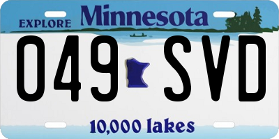 MN license plate 049SVD