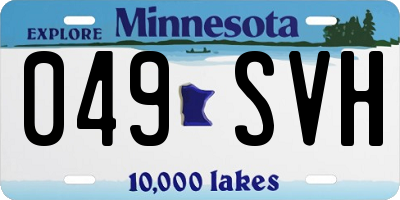 MN license plate 049SVH