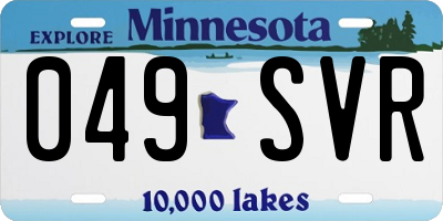 MN license plate 049SVR