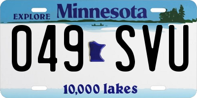 MN license plate 049SVU