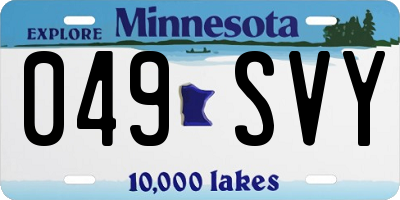 MN license plate 049SVY