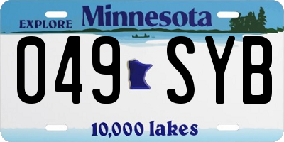 MN license plate 049SYB