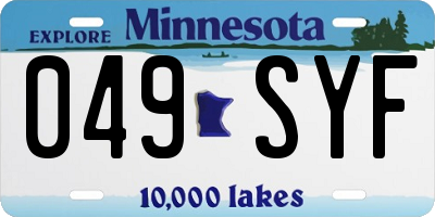 MN license plate 049SYF