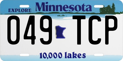 MN license plate 049TCP