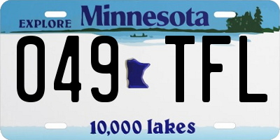MN license plate 049TFL