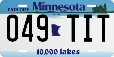 MN license plate 049TIT