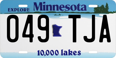 MN license plate 049TJA