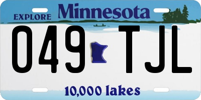 MN license plate 049TJL