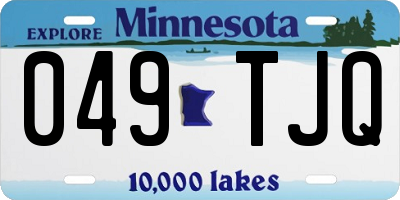 MN license plate 049TJQ