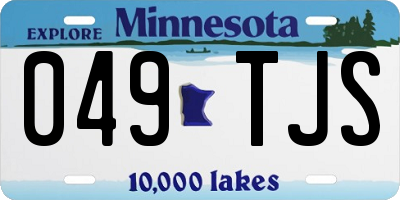 MN license plate 049TJS