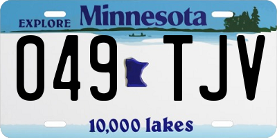 MN license plate 049TJV