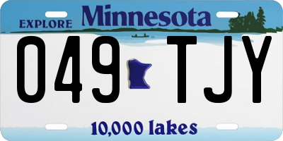MN license plate 049TJY