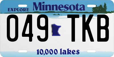 MN license plate 049TKB