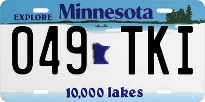 MN license plate 049TKI