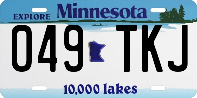 MN license plate 049TKJ