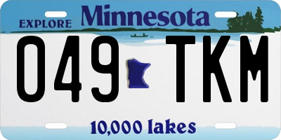 MN license plate 049TKM