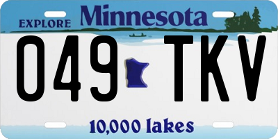 MN license plate 049TKV