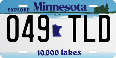 MN license plate 049TLD