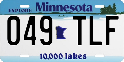MN license plate 049TLF