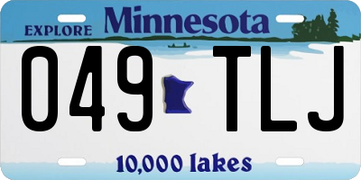 MN license plate 049TLJ