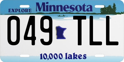 MN license plate 049TLL
