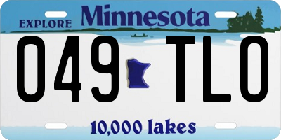 MN license plate 049TLO