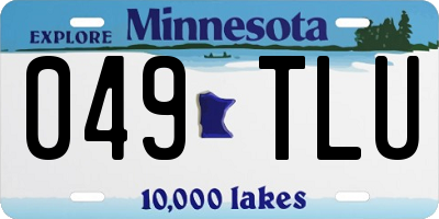 MN license plate 049TLU