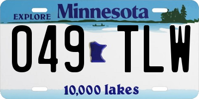 MN license plate 049TLW